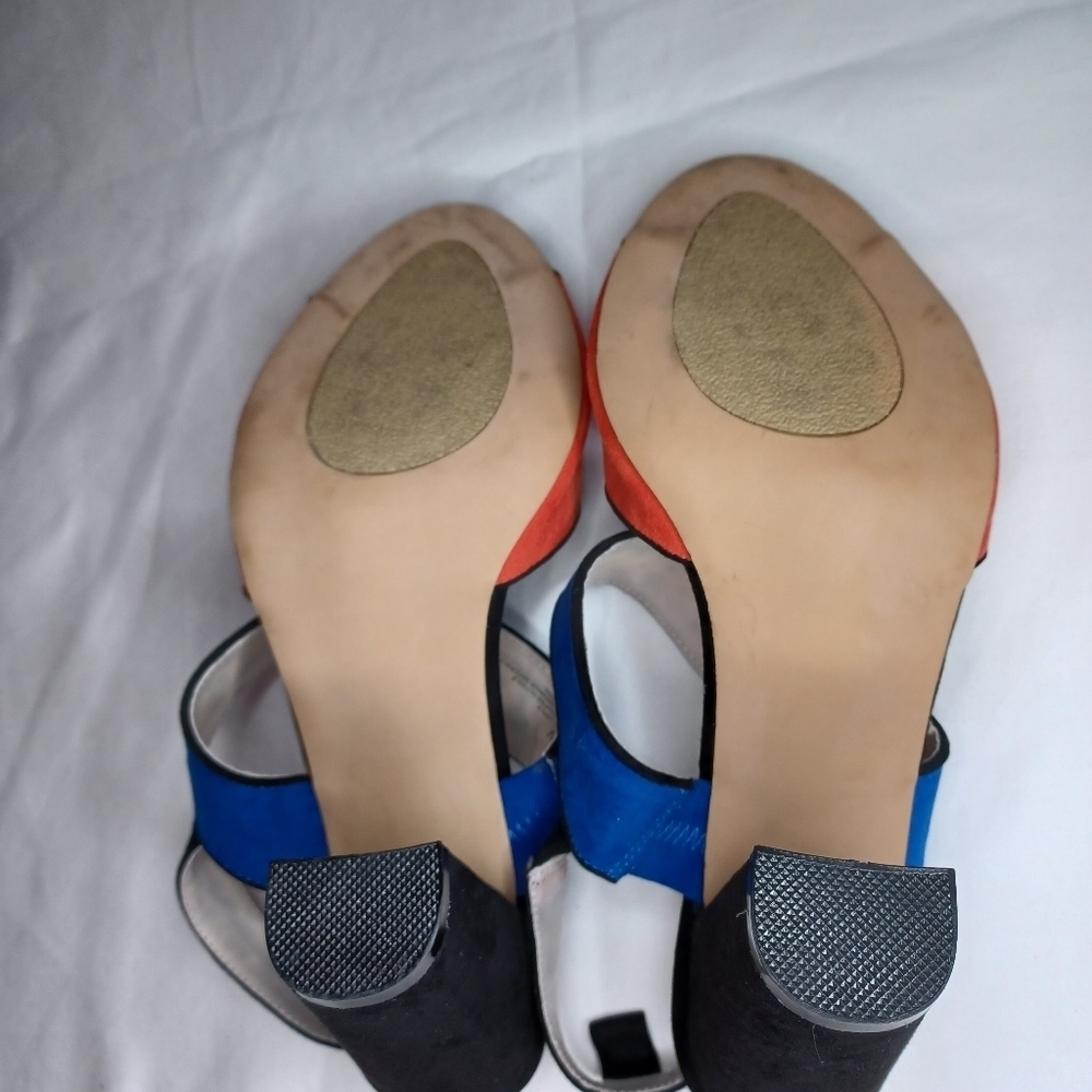 Eloquii Women's Blue and Orange Sandals - Picture 9 of 16